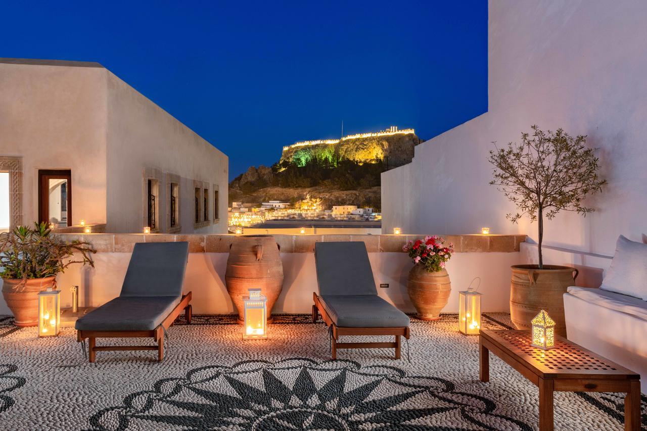 Villa Eleni With Hot Tub And Acropolis View Líndos Eksteriør billede